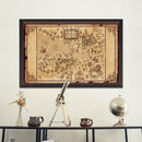 Mapa do Mundo Mágico – Canvas Vintage do Castelo de Hogwarts (60x90 cm) - Hogwarts™ Express