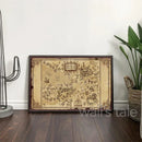 Mapa do Mundo Mágico – Canvas Vintage do Castelo de Hogwarts (60x90 cm) - Hogwarts™ Express