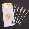 Varinhas de Beleza Make - Conjunto de Pincéis Harry Potter (5 Peças de Metal)