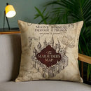 Capa de Almofada Mapa do Maroto — Travessura Feita, Mistério em Cada Detalhe - Hogwarts™ Express