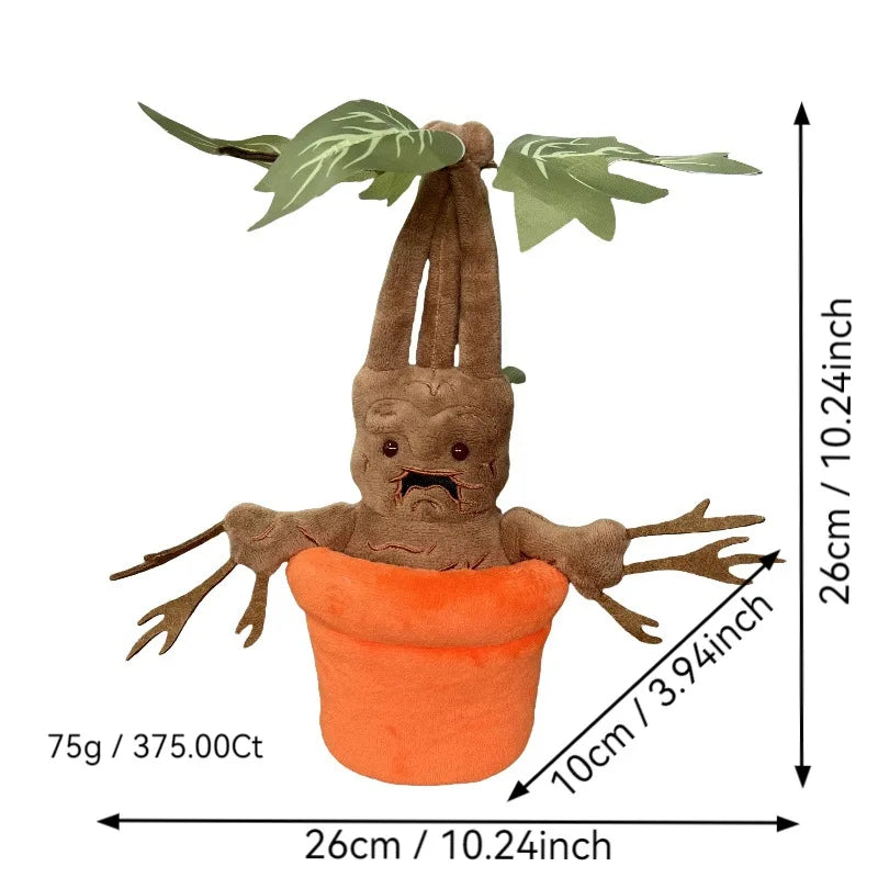 Pelúcia Mandrágora™ 26 cm – Criatura Mágica de Herbologia