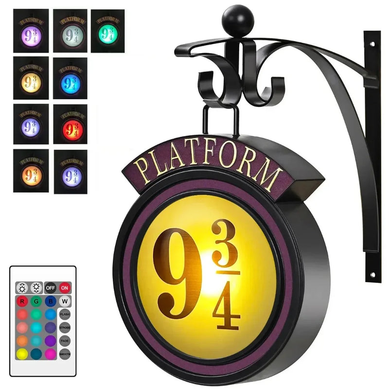 Luminária de Parede 3D Plataforma 9¾ – Magia e Encanto em Seu Espaço