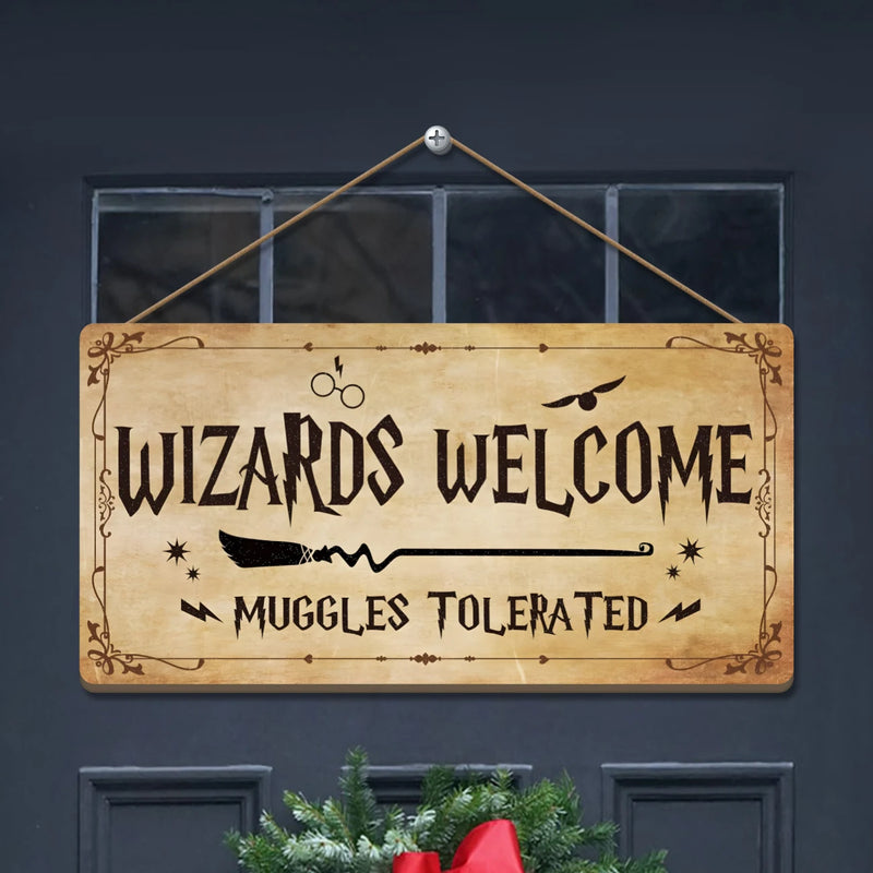 Wizards Welcome”™ – Decoração Mágica em Madeira
