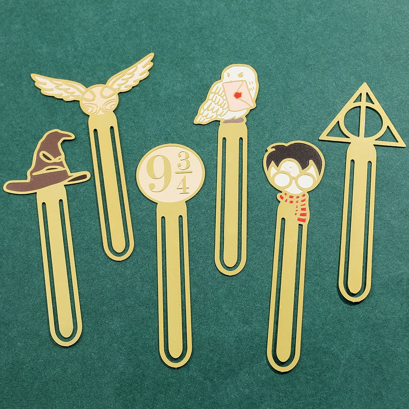 Marcadores de Página Metálicos  – Coleção Hogwarts