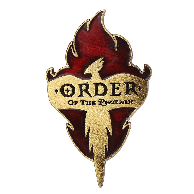 Brooch Metálico Ordem da Fênix – Símbolo da Resistência Bruxa