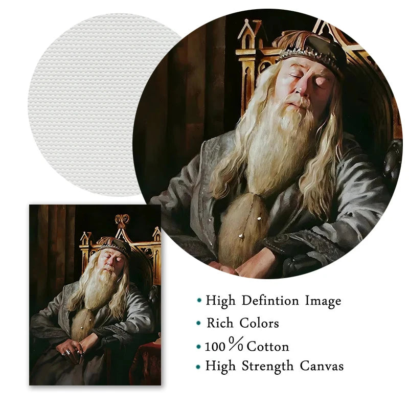 Retrato do Diretor Dumbledore™ – Quadro Hogwarts™ Canvas Premium
