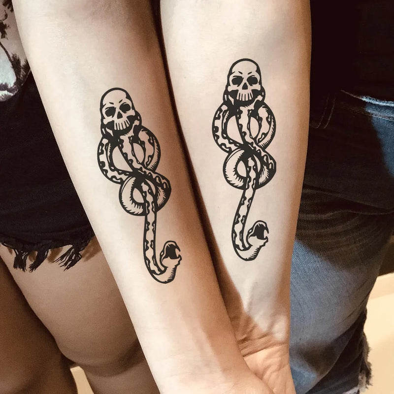 Tatuagem Temporária da Marca Negra — Kit Festa & Cosplay