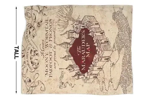 Manta Mapa do Maroto™ – Hogwarts™ Edição Luxo em Flanela Sherpa