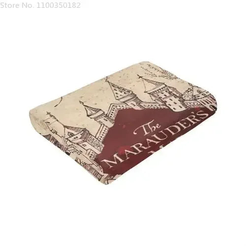 Manta Mapa do Maroto™ – Hogwarts™ Edição Luxo em Flanela Sherpa