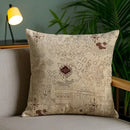 Capa de Almofada Mapa do Maroto — Travessura Feita, Mistério em Cada Detalhe - Hogwarts™ Express