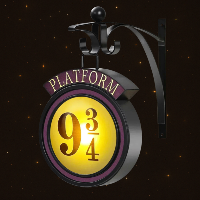 Luminária de Parede 3D Plataforma 9¾ – Magia e Encanto em Seu Espaço